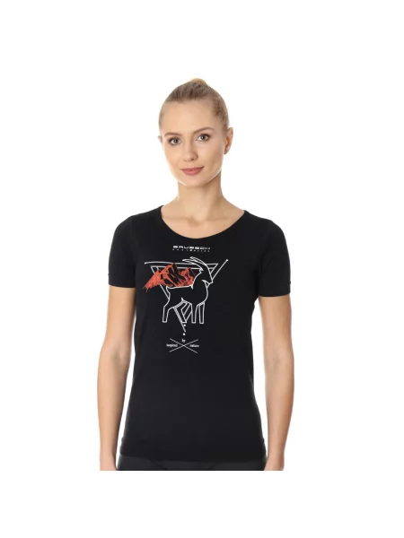Koszulka turystyczna OUTDOOR WOOL PRO z wełną merino czarna