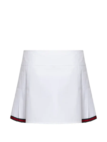 Mini fusta mini Gucci în linie A mini alb