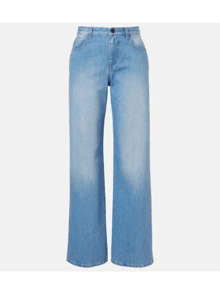 Blugi drepți The Row albastru
