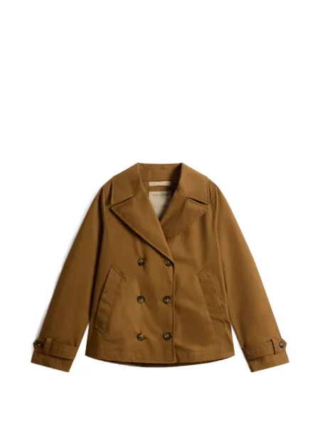 Kurtka Woolrich dwurzędowa brązowa