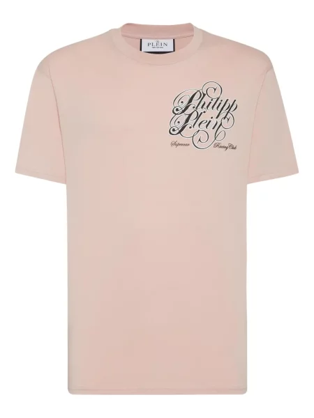 Tricou Philipp Plein cu strasuri roz