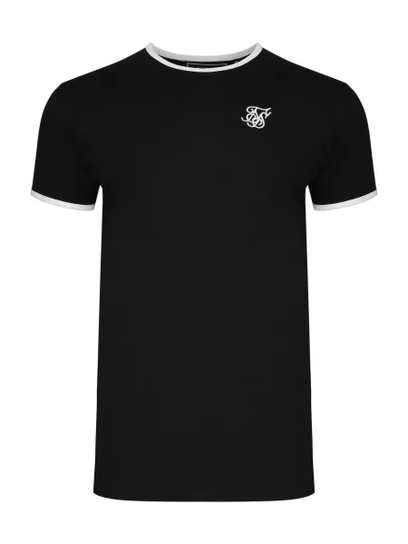 SikSilk Tricou Ringer negru alb