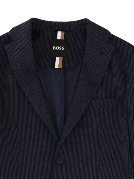 Briaunotas švarkas Boss mėlyna