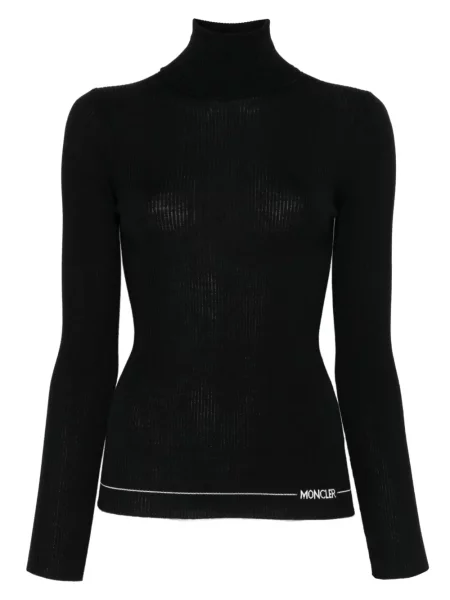 Golf golf Moncler prążkowany czarny