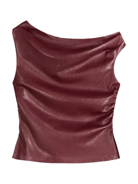 Bershka Top bordeaux roșu