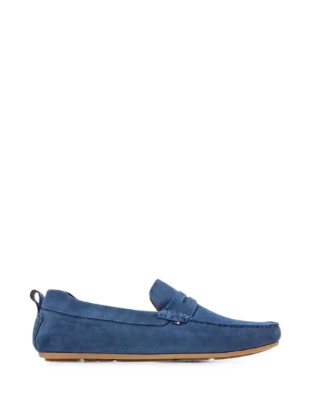 Pantofi loafer Tommy Hilfiger din piele de căprioară albastru