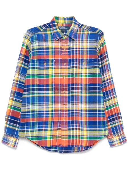 Košulja Polo Ralph Lauren s printom karirana puplin bijela