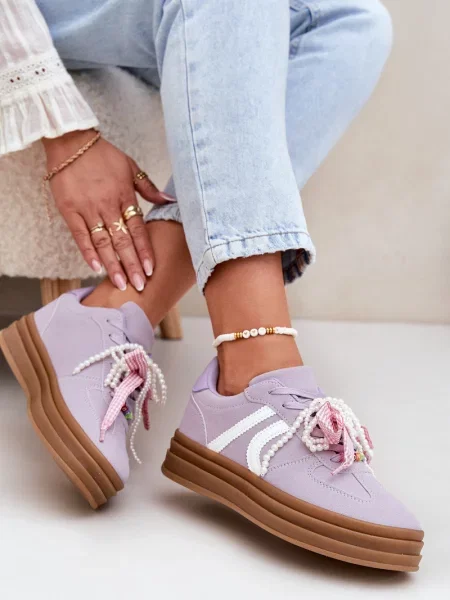 Superge Boto s platformo vijolična