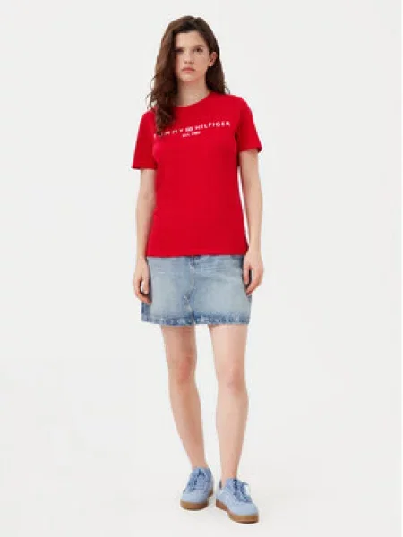 Tričko Tommy Hilfiger červené