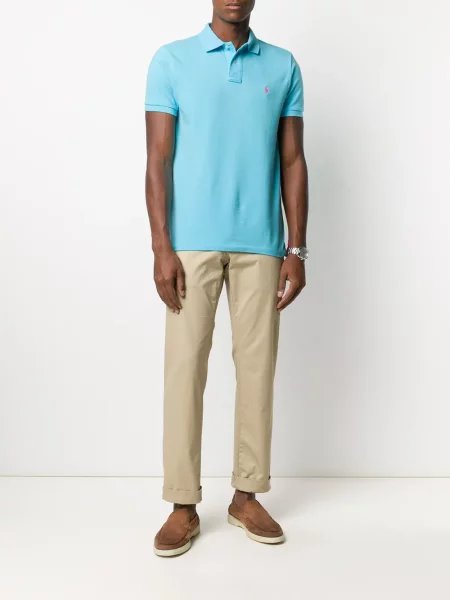Μακρύς polo Polo Ralph Lauren με κέντημα μπλε