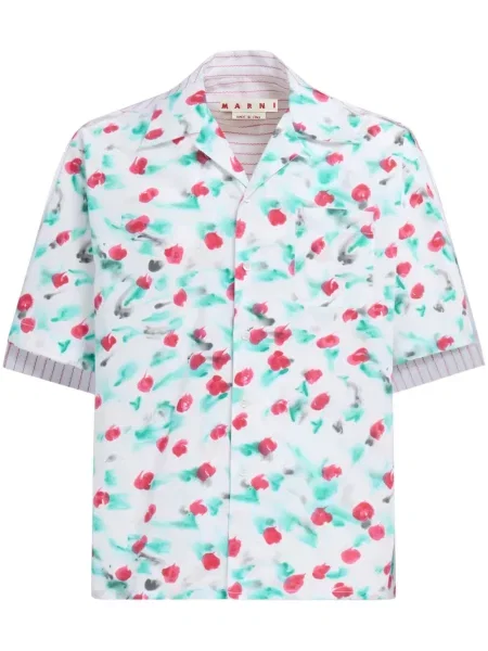 Košile Marni s potiskem bílá