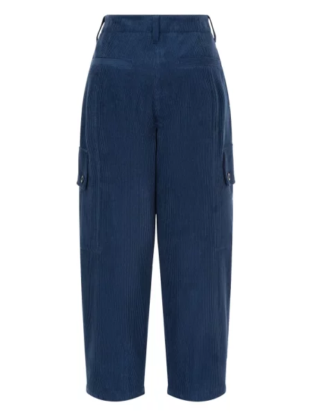 Pantaloni cargo Studio Tomboy de catifea cord albastru