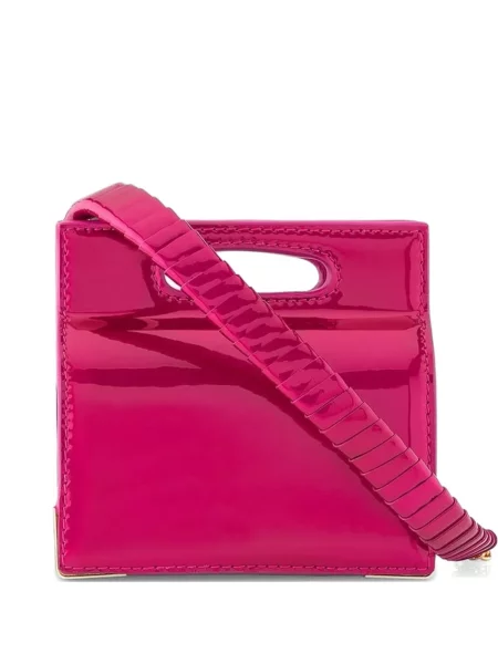 Geantă shopper Tyler Ellis din piele de lac roz