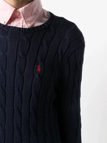 Džemper Polo Ralph Lauren s vezom plava