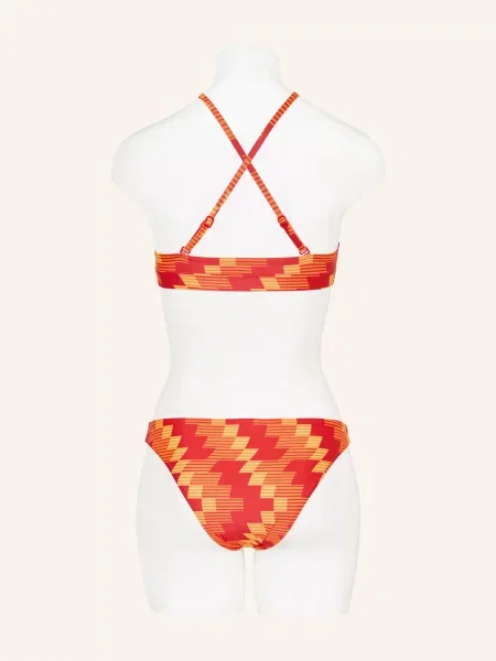 Adidas Trojúhelníkové Bikiny S Celoplošným Fotbalovým Potiskem / oranžová / žlutá červená