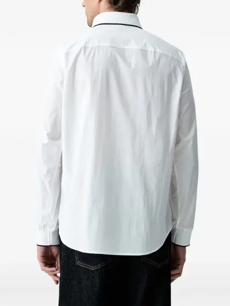 Cămașă Armani Exchange cu broderie alb