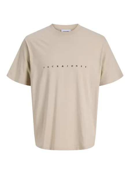 JACK & JONES Tricou JJEStar crem negru