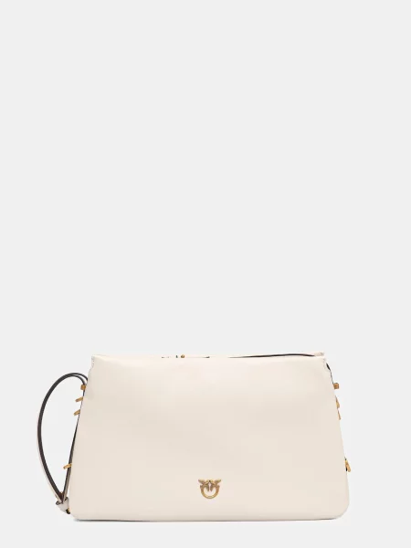 Pinko geantă crossbody pentru femei din piele bej