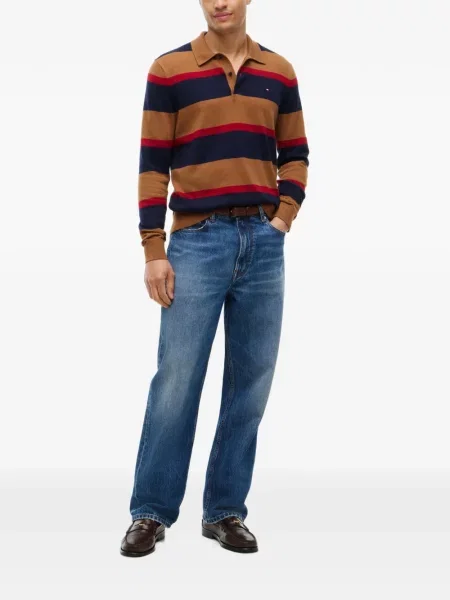 Ριγέ με κολάρο polo Tommy Hilfiger μπλε