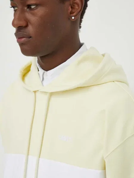 Levi's bluza z kapturem wzorzysta żółty