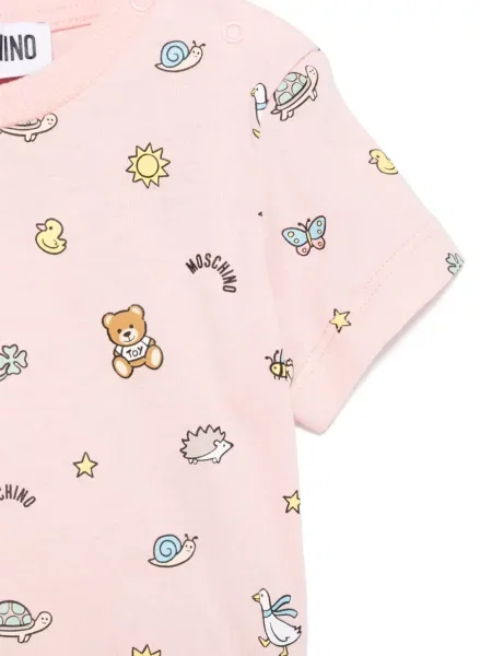 Koszulka dziecięca Moschino różowa