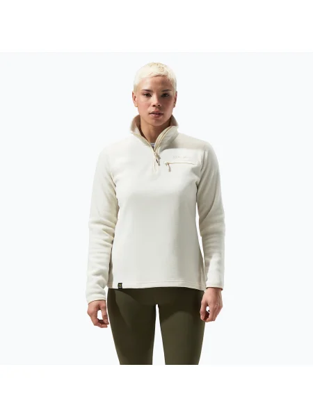 Дамски суитшърт Berghaus Prism Micro bone white fleece бяло