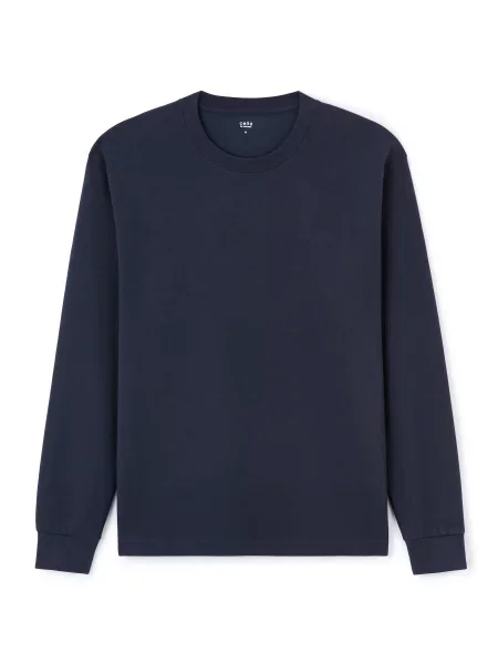 Tricou mânecă lungă Celio cu mâneci lungi lung albastru