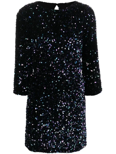 Rochie Seventy cu paiete negru