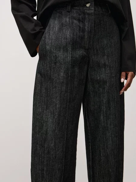 Answear.LAB blugi boyfriend pentru femei negru
