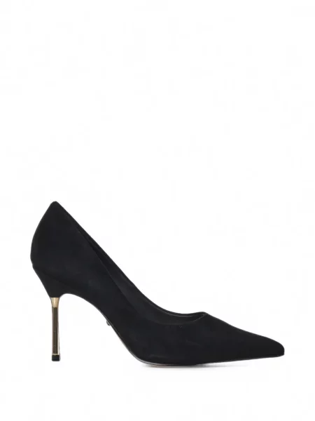 Pantofi cu toc Kurt Geiger London din piele de căprioară negru