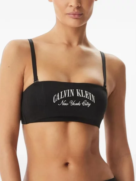 Sutien Calvin Klein Underwear cu autograf negru