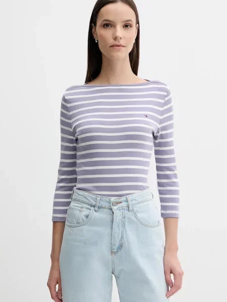 Блуза с дълги ръкави Tommy Hilfiger черно