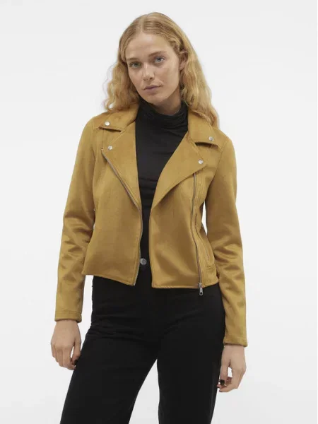 Vero Moda Яке от имитация на кожа Jose кафяв