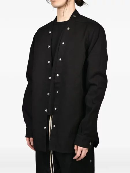 Košile Rick Owens Drkshdw s výstřihem do v černá