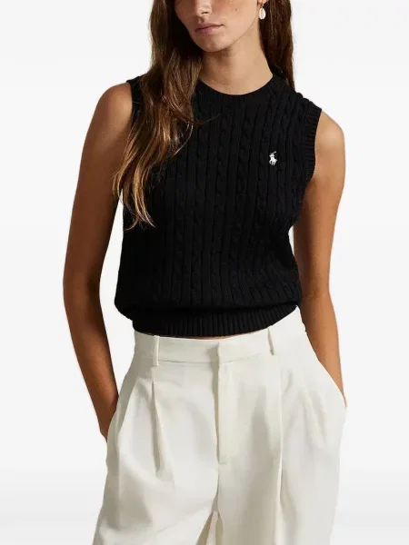 Curea Polo Ralph Lauren cu broderie din fleece cu șireturi albastru