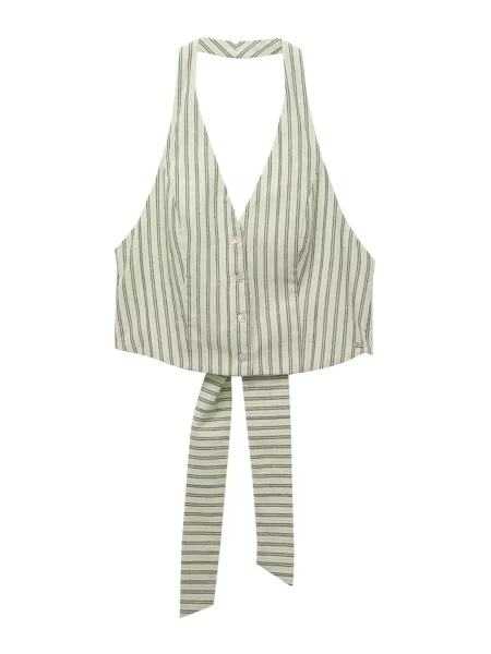 Pull&Bear Bluză kaki / deschis verde