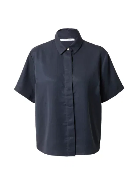 Samsøe Samsøe Blúzka MINA tmavomodrá