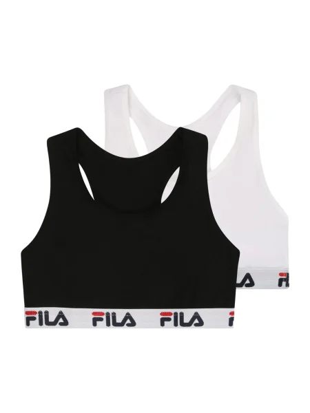 FILA Sutien roșu intens / negru murdar alb