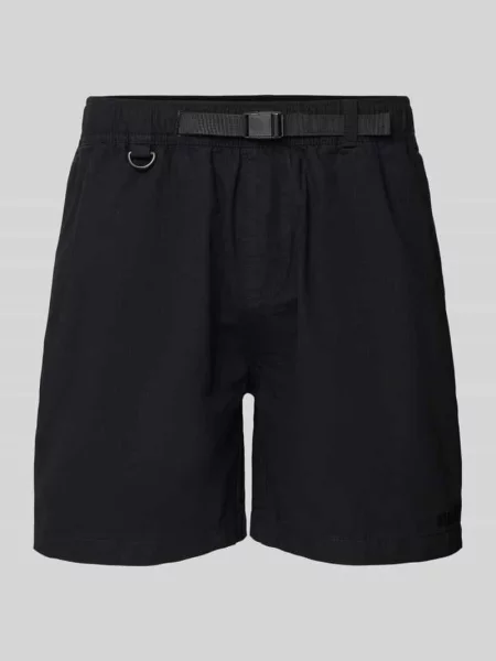 Szorty o kroju relaxed fit z paskiem model ‘Choi’ Woodbird czarne