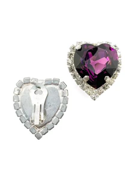 Σκουλαρίκια Jennifer Gibson Jewellery με μοτίβο καρδιά ασημί