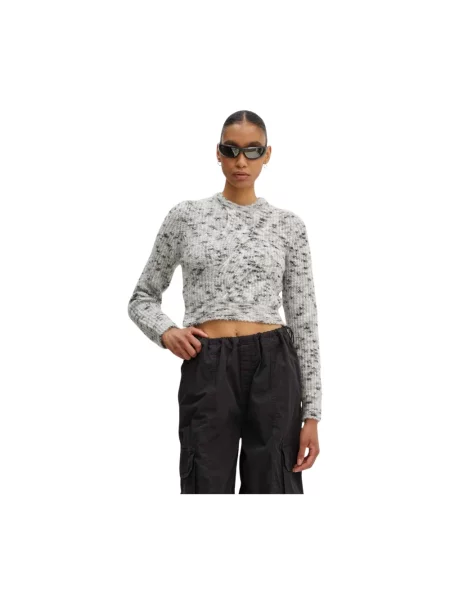 Sweter Moschino wełniany szary