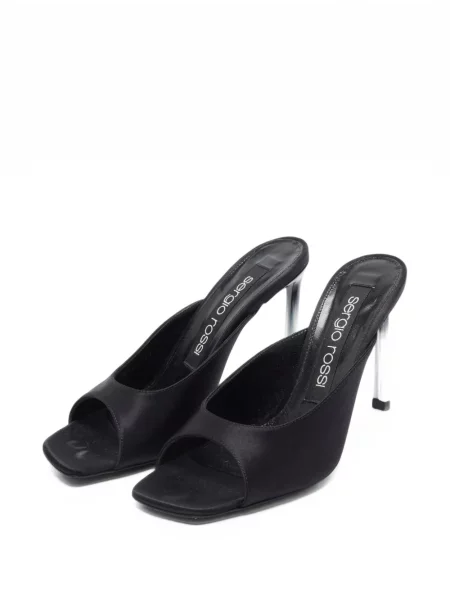 Sandale Sergio Rossi din satin negru