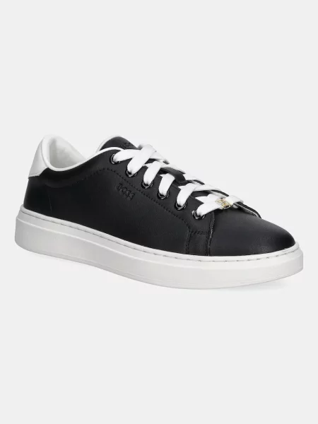 Kožené tenisky BOSS Kieran černá