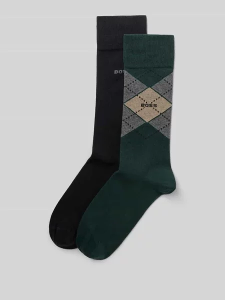 Skarpety z mieszanki bawełny w zestawie 2 szt. model ARGYLE' Boss