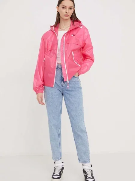 Tommy Jeans kurtka przejściowa różowy