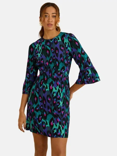 Love & roses Obleka modra / turkizna / zelena / lila črna