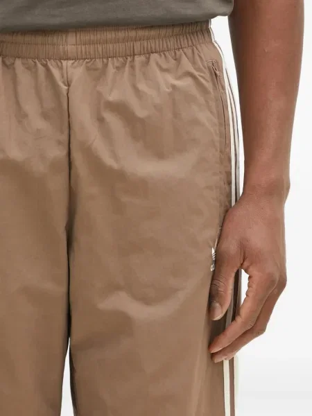 Pantaloni palazzo Adidas cu dungi plisat cu imagine albastru