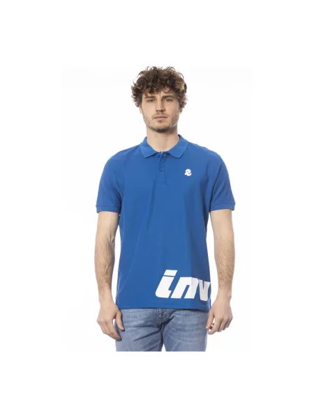 Koszulka polo Invicta z logo z krótkim rękawem niebieska