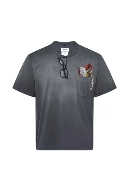 Tricou Doublet cu broderie gri
