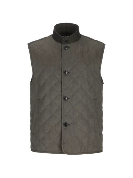 Matlasat vestă Zegna gri